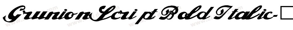 GrunionScript Bold Italic字体转换